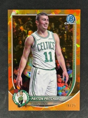 2025-26 BOWMAN CHROME Sapphire PAYTON PRITCHARD ORANGE REFRACTOR /25 Celtics