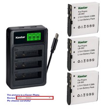 Kastar LB060 Battery Triple Charger for Kodak LB-060 PixPro AZ251 AZ421 AZ528