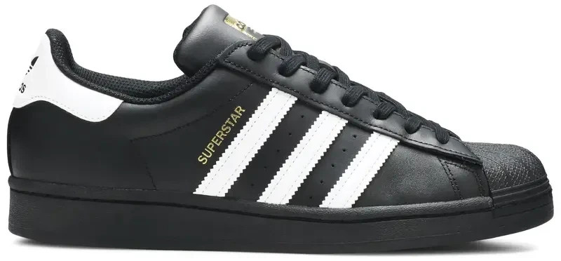 Adidas Superstar Core Black Cloud White Gold Sneakers EG4959 Mens 