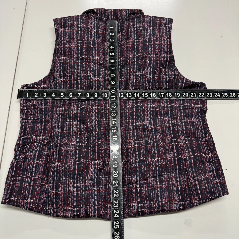 Chaleco acolchado Lands End para mujer grande pequeño 14-16 púrpura plumón hiper seco cremallera completa Foto 3 de 4