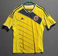 Colombia National Team Jersey Mens Large Adidas Soccer ClimaCool 2012 2013 Shirt