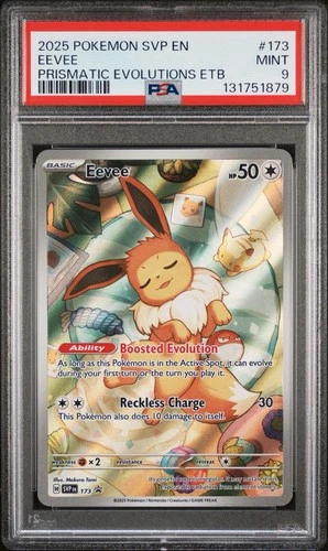 2025 POKEMON SVP EN EEVEE PRISMATIC EVOLUTIONS ETB #173 PSA MINT 9