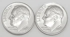 1987 P & D Roosevelt Dime Set  AVE CIRCULATED **FREE SHIPPING**