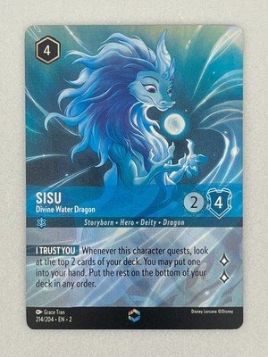 Disney Lorcana Sisu Divine Water Dragon ENCHANTED 214/204 Rise of the Floodborn