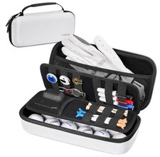 Golf Glove Case with Removable Glove Shaper, Golf Gifts for Men with 2 White