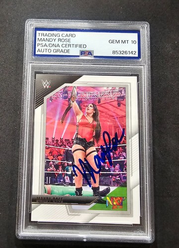 MANDY ROSE 2016 TOPPS WWE SIGNED ROOKIE CARD w/PSA 10 GEM MINT AUTO