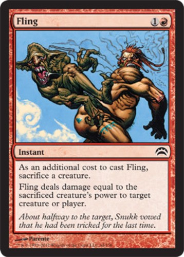 Fling NM, English MTG Planechase 2012