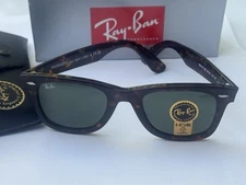 NEW Ray-Ban RB2140 Original WAYFARER 902 Tortoise Frame G-15 Green Lenses 50mm