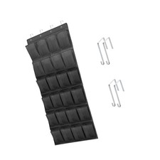 Over The Door Shoe Organizer with 24 Large Breathable Mesh Pockets Sturdy Clo...
