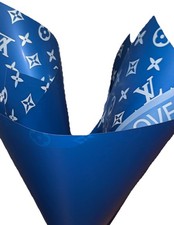 Premium Floral Wrapping Paper Blue -20 Sheets-22x22" Luxury Bouquet Wrap