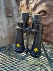 WW2 BARR & STROUD CF41 - 7X Navy Military Binoculars & Case. Yellow Broad Arrow.