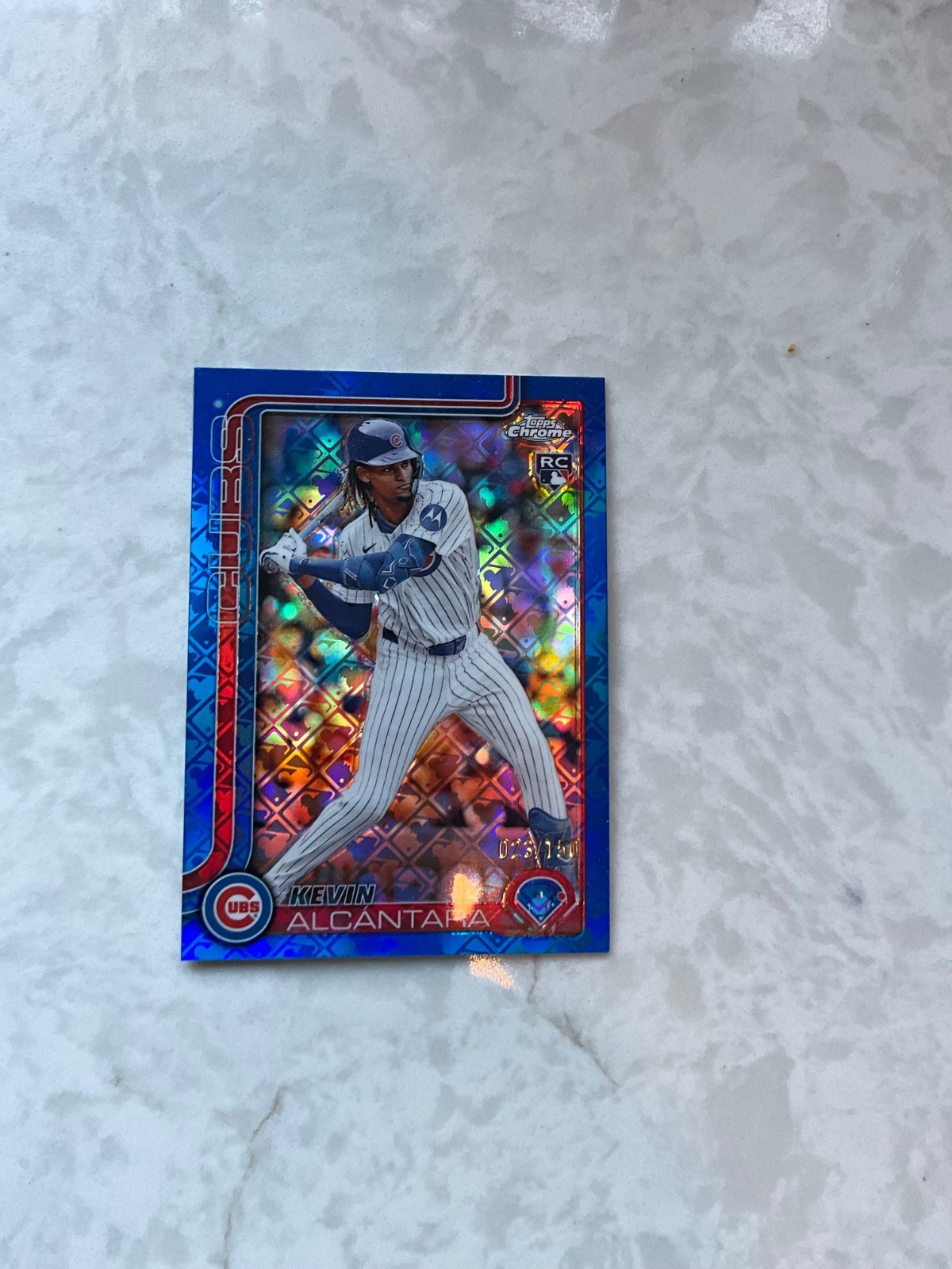 2025 Topps Chrome - Kevin Alcantara #173 Blue Refractor /150 (RC)