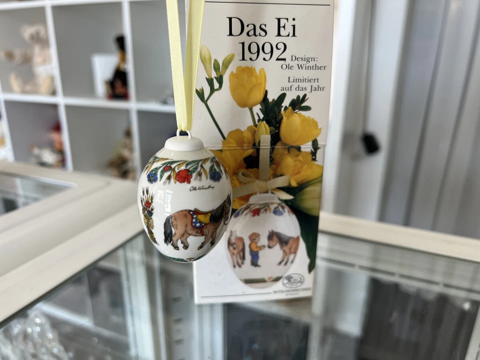 Hutschenreuther 1992 Das Ei mit Ovp. Top Zustand.