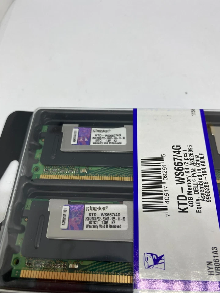4GB Kingston Fully Buffered (2X2GB) KTD-WS667/4G) PC2-5300F 2Rx8 Server RAM - Image 3 of 4