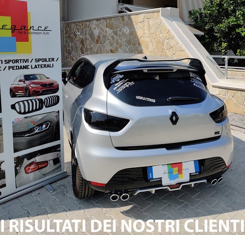 RENAULT CLIO 4 2012-2019 SPOILER POSTERIORE TETTO LOOK SPORTIVO RS NERO LUCIDO - Imagen 6 de 12