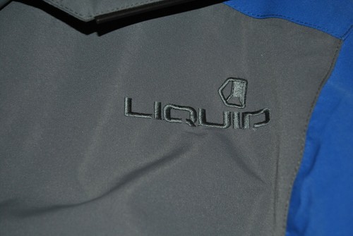 BOY'S "LIQUID" GRAY & BRIGHT BLUE SKI PARKER COAT. SIZE XL.DETACHABLE HOOD - Picture 6 of 6