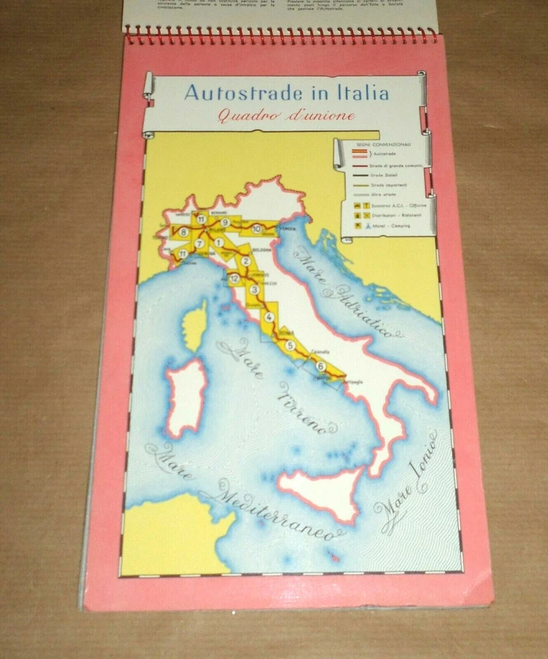 "AUTOSTRADE IN ITALIA" - A.C.I.-Automobile Club d'Italia 1966 (vintage road map) - Immagine 2 di 4