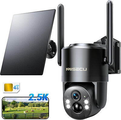 4G LTE solar Cellular camera 2.5K Farm Ranch Trail Hunting cam 360° & SIM card