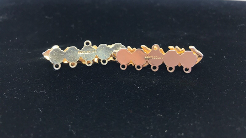 Castlecliff Vintage Stacked Leaf Gold Tone 5 Strands - TWO Bar Findings ONLY - Afbeelding 5 van 11
