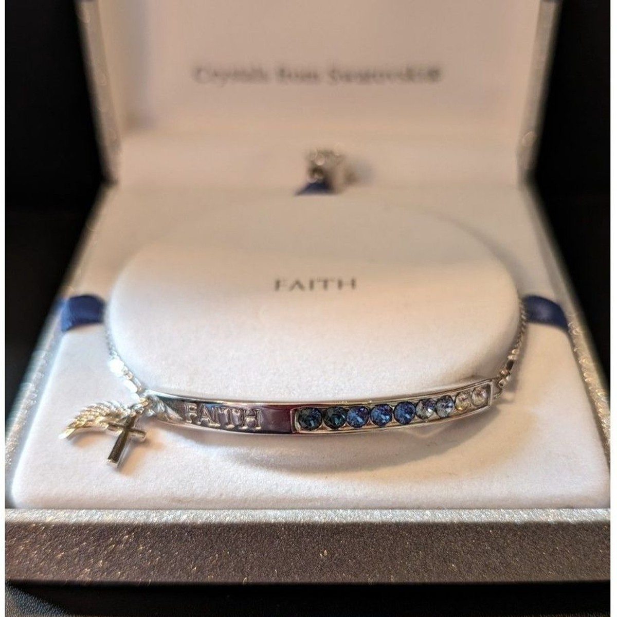 NEW Brilliance Swarovski Crystal Faith Bracelet | eBay