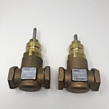 Lot of 2 Siemens 599-03059 Flowrite Valves 1", 2W NO, 10Cv, Linear, SS