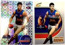 2008 AFL ALL AUSTRALIAN TEAM CARD BASE+FOIL TEAM SET-BRISBANE (1+1) J. BROWN
