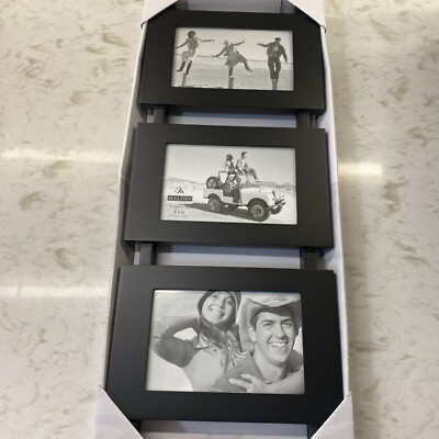 Malden 4X6 3-Opening Collage Picture Frame Displays Three