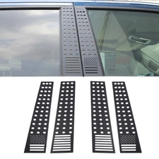 Window B Pillar Post Panel Trim Cover Accessories For Dodge RAM 1500 2018+ Black