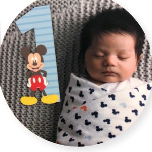 mickey mouse milestone blanket