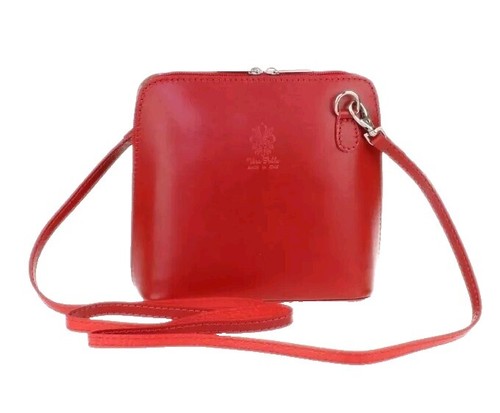 Vera Pelle Red Leather Backpack Mini Shoulder Rucksack Bag  display picture 1