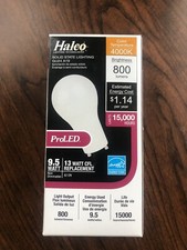Cs. of 6. LED A19 9W 4000K GU24 base Bulb. 120V. 800 lumens.