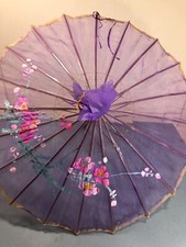 Vintage Chinese 22 Inches Paper / silk Bamboo Umbrella 2 colors available