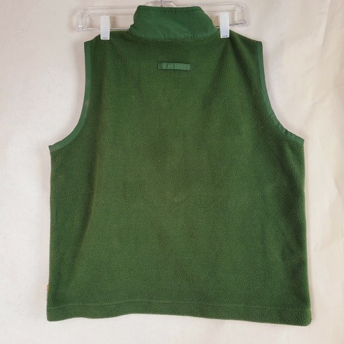 Disney Pooh Fleece Vest Bouncy Tigger Playful Friend Green Full Zip Y Large - Picture 7 of 7