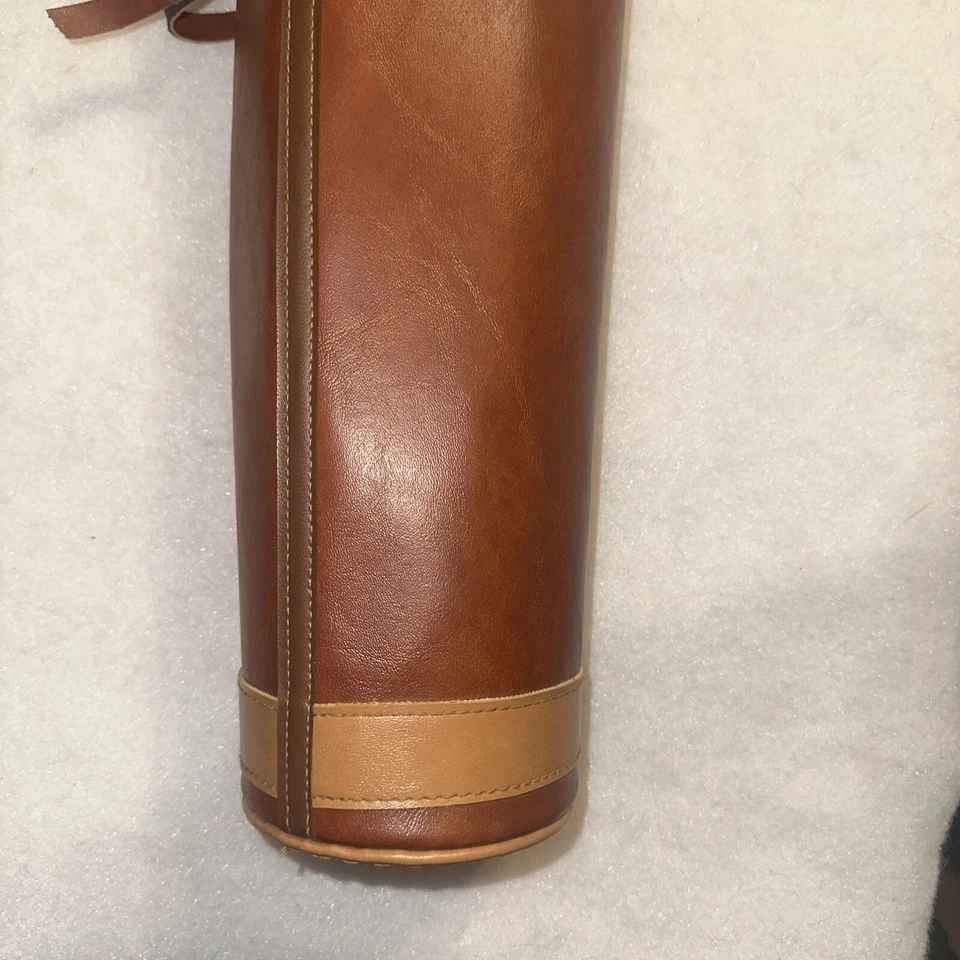 Bolso Termo Vintage Cuero Sintético Años 70 Camping Senderismo Playa Picnic Vino Foto 3 de 4