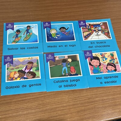 Lot of 6 Just Right Readers Espanol Word Books Decodable Set Starters Grade 2