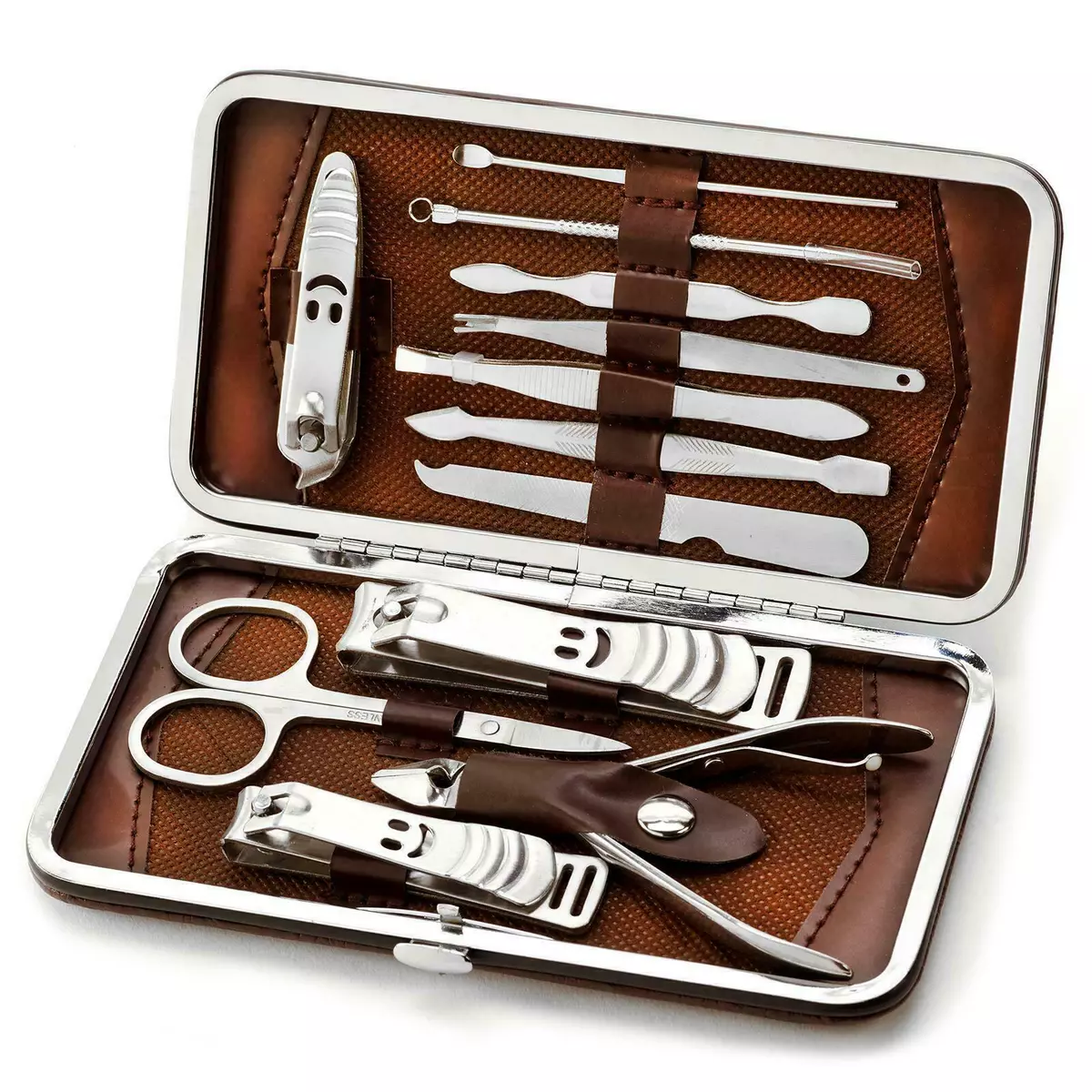 12pcs MANICURE set nail care kit clipper grooming earpick pedicure kit men women