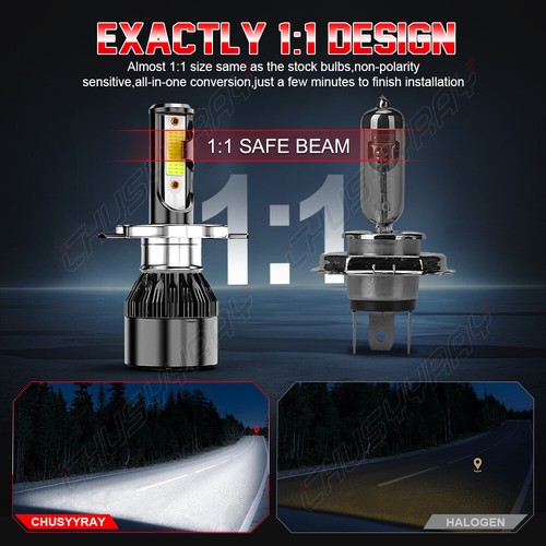 for Mitsubishi Mirage 2014-2019 4x LED Headlight Hi/Low Beam+Fog Light Bulbs Kit - Picture 7 of 15