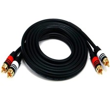 12ft premium 2 RCA Plug/2 RCA Plug M/M 22AWG Cable Black