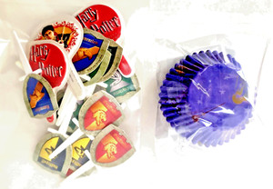 Harry Potter  PARTY  LOT  Cake Cupcake Topper Sticks and Baking Cups Birthday