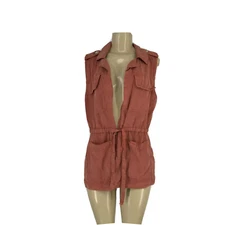 NEW SANCTUARY Size M Women Utility Vest Jacket Tie Waist 128$ Tencel Y25