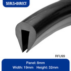 Boat Marine Rubber EPDM Rubbing Strake U Fender Section - RFU99 - 8mm Base