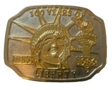 1886-1986 "100 YEARS OF LIBERTY" Base Metal Belt Buckle