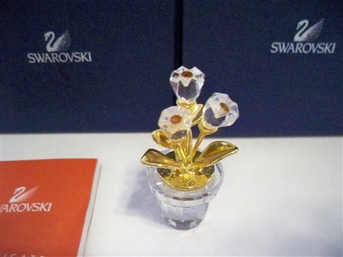 SWAROVSKI FLOWER POT FLOWER 208885 NIB COA | eBay