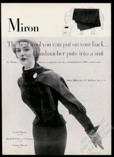 1951 Handmacher women's suit photo Miron worsted wool flannel vintage print ad