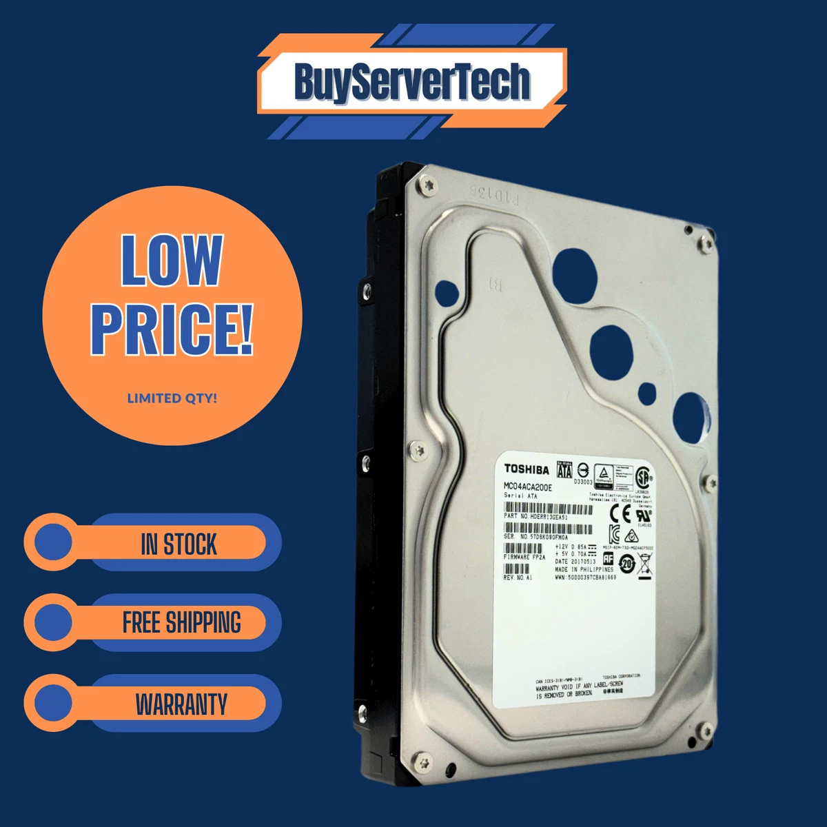 Toshiba 128MB Cache 2TB Internal Hard Disk Drives for sale | eBay