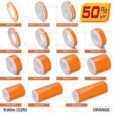 ORANGE Roll Pin Stripe PinStriping Solid Line Adhesive Tape Vinyl Car STICKER