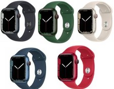 Apple Watch Series 7 41mm Cellular / GPS Aluminum Case w/ Sport Band VERY GOOD