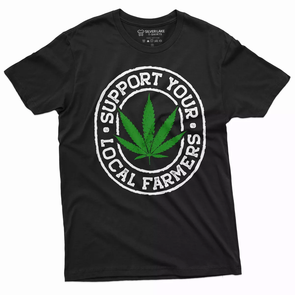 Men's Marijuana Cannabis day 420 T-shirt Support your local farmer weed tee  | eBay