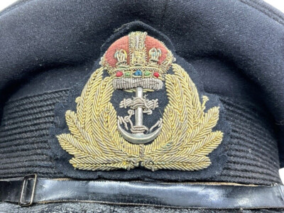 WW2 British Canadian Navy Officers Peak Cap Hat Size 7 1/8 | eBay