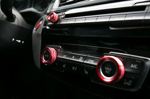 Red Engine Start Stop Button AC Climate Control Ring Cover For BMW F20 F22 F30 - Picture 7 of 8